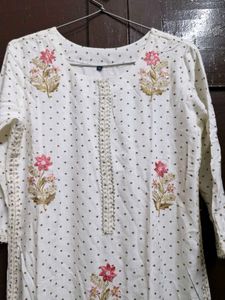 Elegant Floral Print Kurta