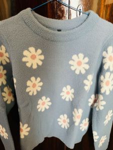 Floral Fuzzy Sweater