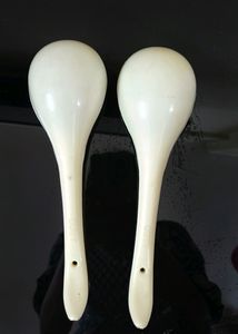 Set of 2 Floral Design Plastic Serving Spoons