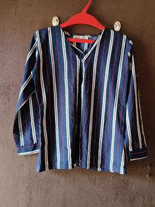 Striped V-Neck Top