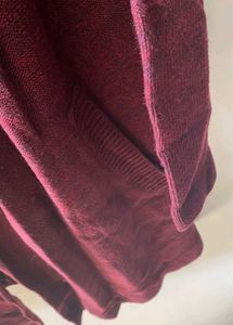 Burgundy Knit Cardigan shurg