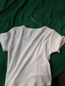 White Square Neck Tank Top