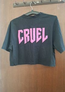 Black Cropped T-Shirt