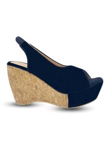 Black Wedge Slingback Heels