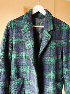 Stylish Plaid Overcoat