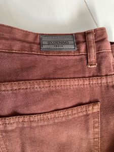 Wide Leg Brown Denim Jeans