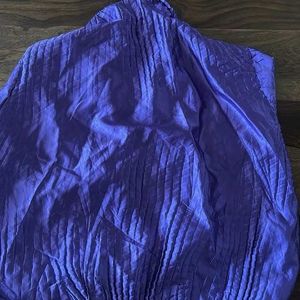 Purple Textured Button-Down Top