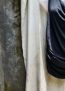 22207. Miniest Black Cowl Neck Dress