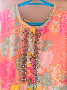 Floral Print Kurta