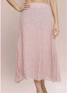 Pink Pleated Skirt