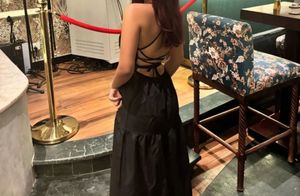 Pretty Black A Line Dress