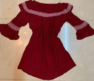 Red Off-Shoulder Dress