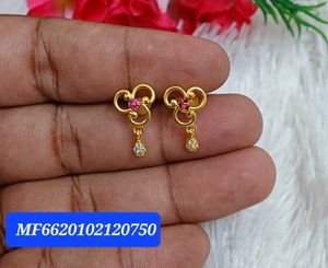 silver 92.5 Golden Jhumka Earrings