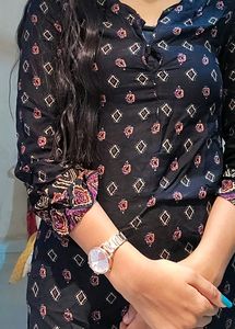 Black Printed Kurta