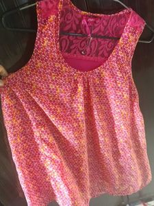 Pink Floral Tank Top