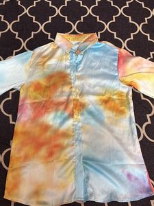 Tie Dye Satin Shirt