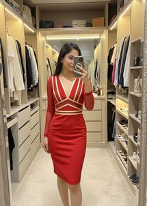 Red &amp; Gold Party Dress