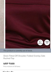 Burgundy Off-Shoulder Top size - large (97cm)