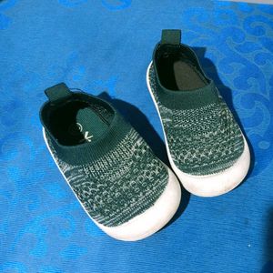 Yello Green Knit Baby Shoes Combo
