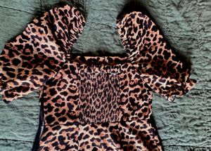 Zara Leopard Print midi Dress