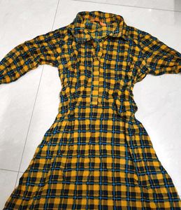 Checkered Shirt Dress