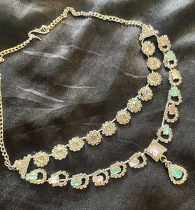 Rhinestone Double Layer Choker