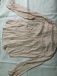 UNWORN Striped Casual Button Up Shirt