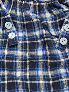 Blue Plaid Pinafore Dress