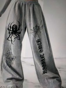 Spider Graphic Sweatpants...xl size h baggy trausa