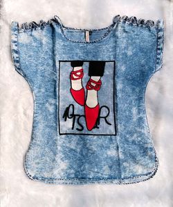 Denim Graphic Tee