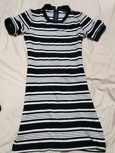 Black and White stripes mini Body Con