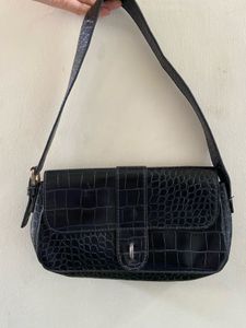 Shein Black Leather Bag👜