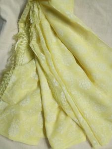 Lemon Yellow Floral Scarf