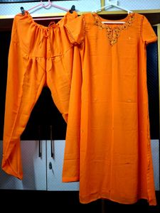 Orange Salwar Kameez Suit