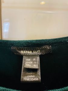 Gorgeous Mango Suit Knit Top With Satin Sleeves