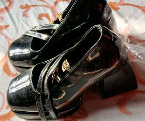 Black Mary Jane Flats