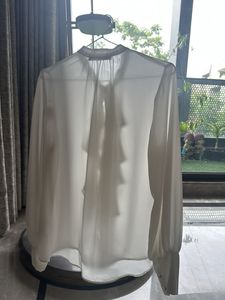 Zara Sheer White Formal Shirt