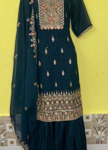 Elegant Embroidered Sharara Suit