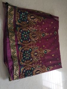 Net Febrick Saree,Silk Peticot, Stylish Blouse