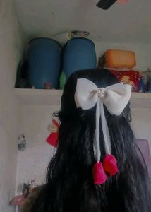 Cream Pearl Hair Bow