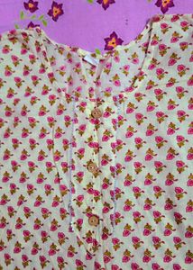 Floral Print Kurta