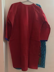Embroidered Red Kurti