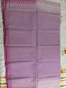 Light Purple Braso Saree With Beautiful Lase