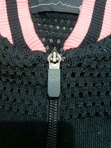 Black yak Striped Jacket