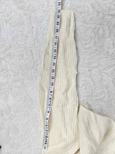 H&amp;M Cream Knit Cropped Sweater