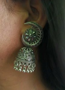 Silver Jhumka Earrings