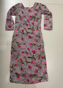 Butterfly and Floral Print Kurta