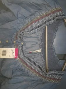 Brand New Half Shoulder Denim Top