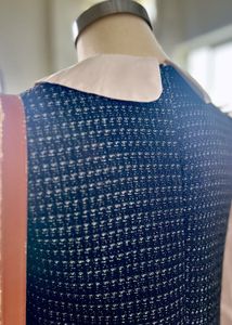 Chic Faux 2Pc Grey Tweed Dress