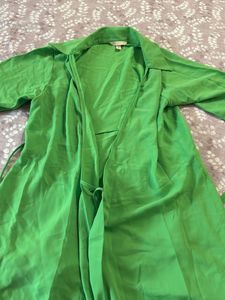 H&amp;m Green Wrap Dress